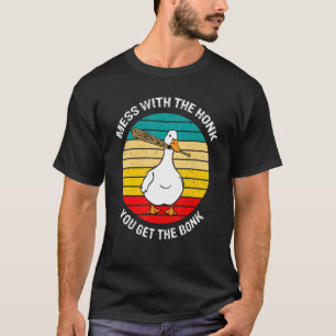 Camiseta Retro Mess Con Honk Obtén La Granja De Pato De Gan