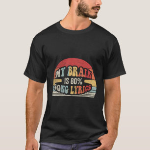 Camiseta Retro Mi Cerebro Es El Amante De La Música Gracios