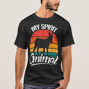 Camiseta Retro Mi espíritu el diseño animal de los burros a