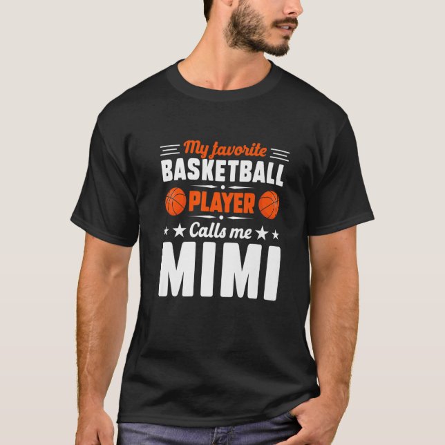 Camiseta Retro Mi jugador favorito de baloncesto me llama M (Anverso)