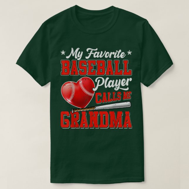 Camiseta Retro Mi jugador favorito de béisbol me llama abue (Diseño del anverso)