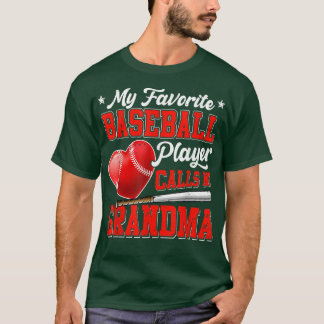 Camiseta Retro Mi jugador favorito de béisbol me llama abue