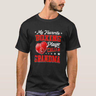 Camiseta Retro Mi jugador favorito de boxeo me llama abuela