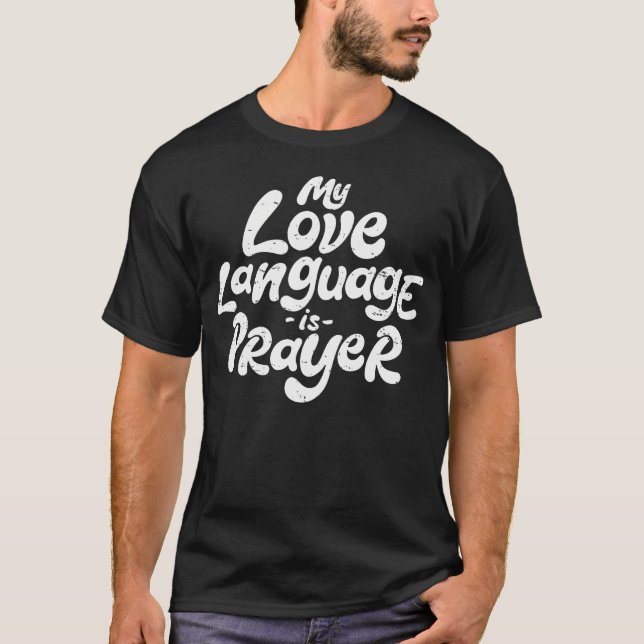 Camiseta Retro Mi Lenguaje De Amor Es Oración Jesús Cristia (Anverso)