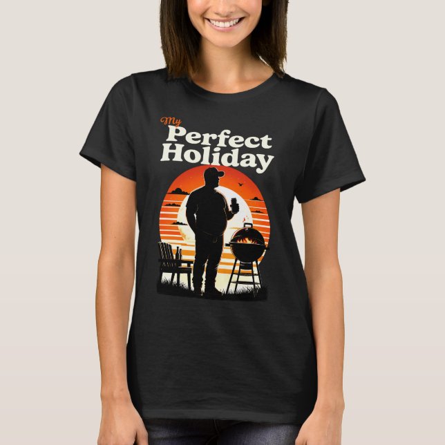 Camiseta Retro mi perfecto texto de luz de vacaciones mujer (Anverso)