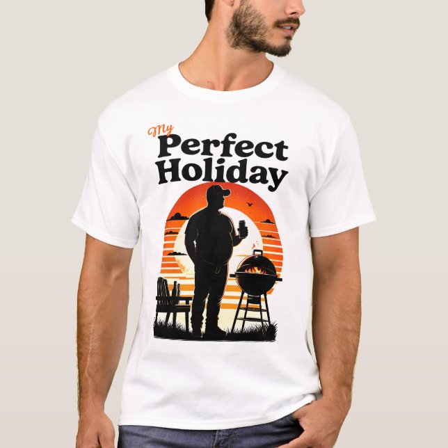 Camiseta Retro mi perfecto texto oscuro de vacaciones (Anverso)