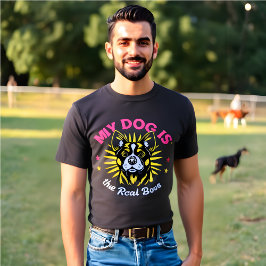 Camiseta Retro 'Mi perro es el verdadero jefe'