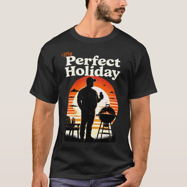Camiseta Retro Mi texto de luz de vacaciones perfecto (Anverso)