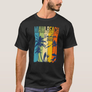Camiseta Retro Miami Beach 2023 vacaciones familiares en Fl