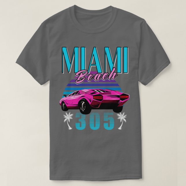 Camiseta Retro Miami Florida 305 (Diseño del anverso)
