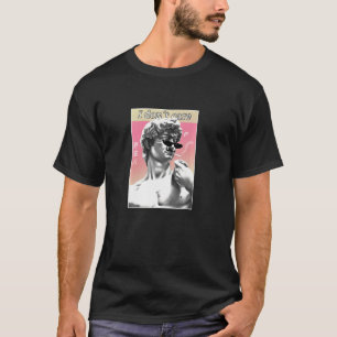 Camiseta Retro Michelangelo 90 Meme I de Vaporwave estético
