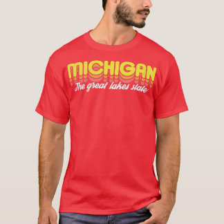Camiseta Retro Michigan, el estado de los Grandes Lagos