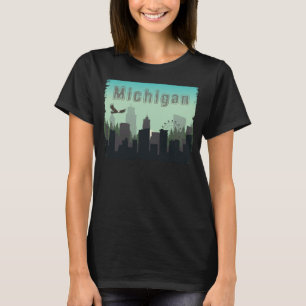 Camiseta Retro Michigan Image Home MI State Souvenir