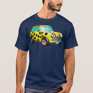 Camiseta Retro Mini Cooper Whimsical PolkaVehículo con punt