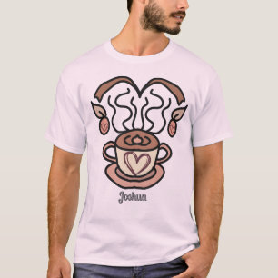 Camiseta Retro Minimalista Mi Café, Mi Amor   Divertido