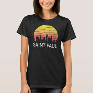 Camiseta Retro Minnesota Saint Paul Skyline Vintage Urban B