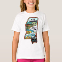 Retro Mississippi Biloxi Laurel MS Estado Souvenir