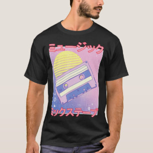 Camiseta Retro mix Tape 80s Vaporwave estético japonés Ot