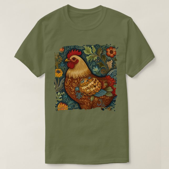 Camiseta Retro moda boho gallinero (Diseño del anverso)