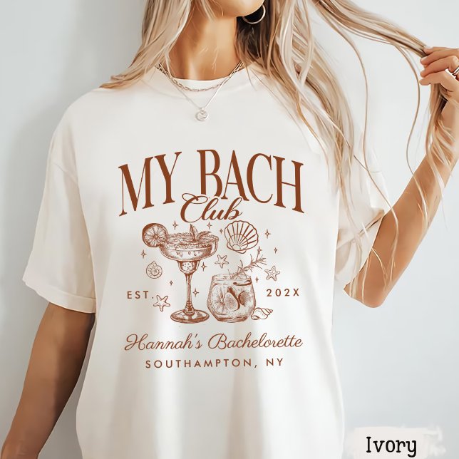 Camiseta Retro Modern Blue & Brown Bachelorette Weekend (Subido por el creador)