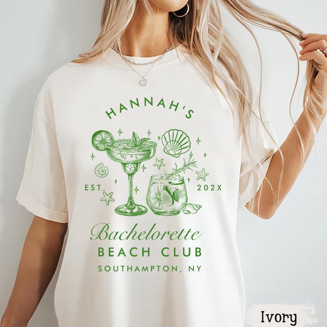 Camiseta Retro Modern Green & Yellow Bachelorette Weekend (Subido por el creador)