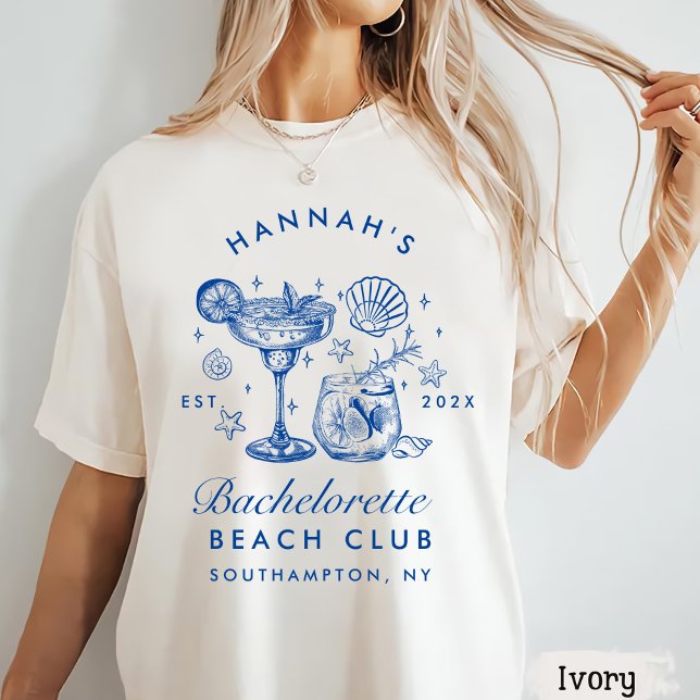 Camiseta Retro Modern Pink & Blue Bachelorette Weekend (Subido por el creador)