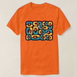 Camiseta Retro Moderno de Mitad de Siglo Cósmico Abstracto