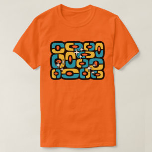 Camiseta Retro Moderno de Mitad de Siglo Cósmico Abstracto