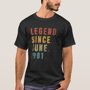 Camiseta Retro Molesto Junio 1981 40º Regalo De Cumpleaños 