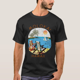 Camiseta Retro Molokai Souvenir Vintage beach Vacation