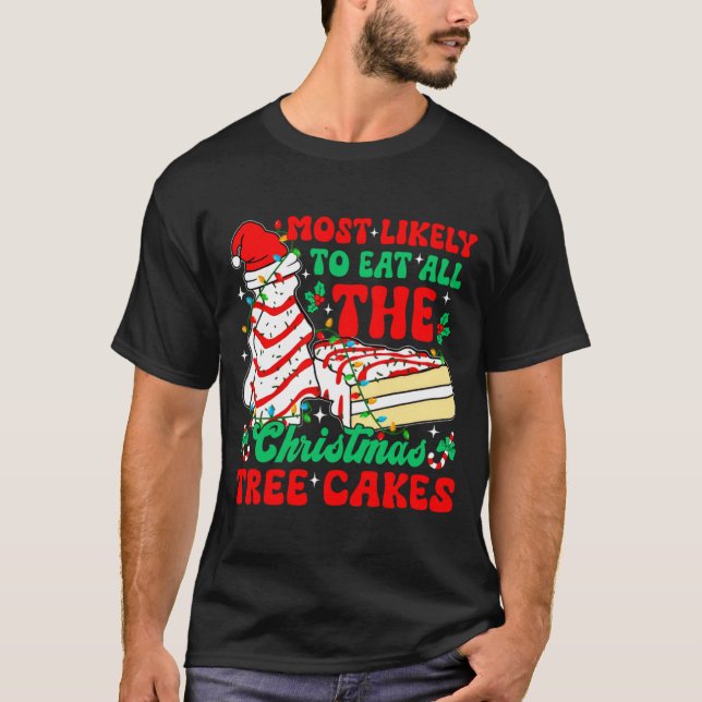 Camiseta Retro Most Likely To Eat All The Christmas Tree Ca (Anverso)