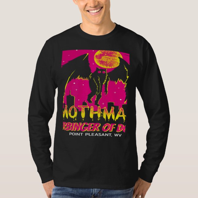 Camiseta Retro Mothman Harbinger of Doom Legends Cryptid Cr (Anverso)