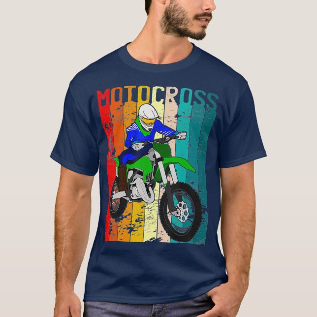 Camiseta Retro Motocross Carreras Regalo Vieja Bicicleta Su (Anverso)