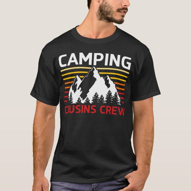 Camiseta Retro Mountain Camprip Camping Cousins Crew boy (Anverso)