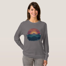 Retro Mountain Sunset - Nature Outdoors Women's