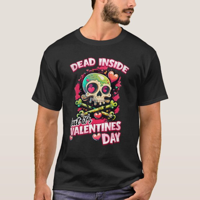 Camiseta Retro muerto dentro pero es el cráneo El día de Sa (Anverso)