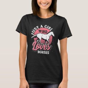 Camiseta Retro Mujeres Ecuestres Chicas Caballos de Caballo