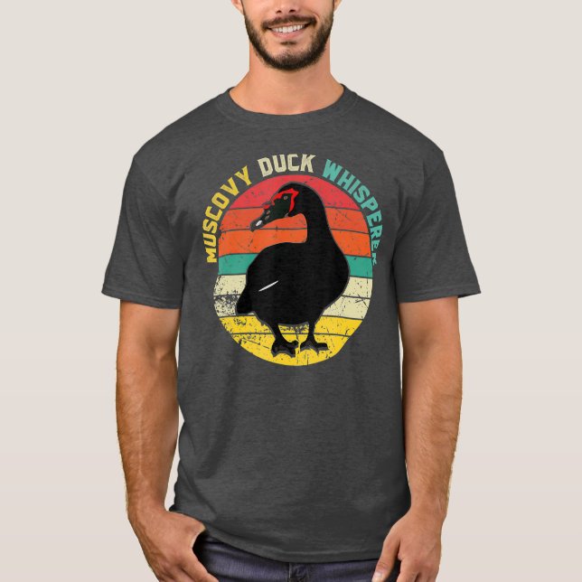 Camiseta Retro Muscovy Duck Whisperer Gracioso Pato de agri (Anverso)
