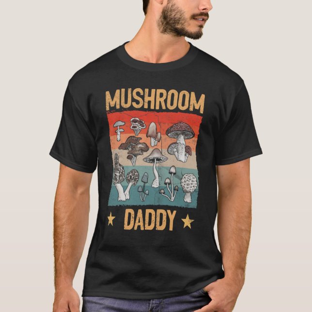 Camiseta Retro Mushroom Daddy Mycology Fungi Foraging Lover (Anverso)