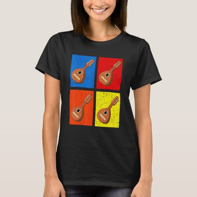 Camiseta Retro Music String Instrument Mandolin (Anverso)