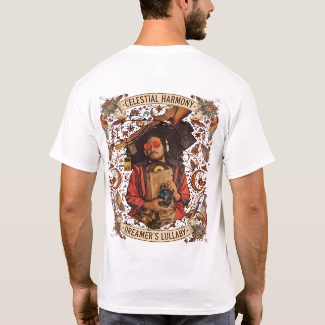 Camiseta Retro Music Vibes & Dreamer’s Lullaby Graphic (Reverso)