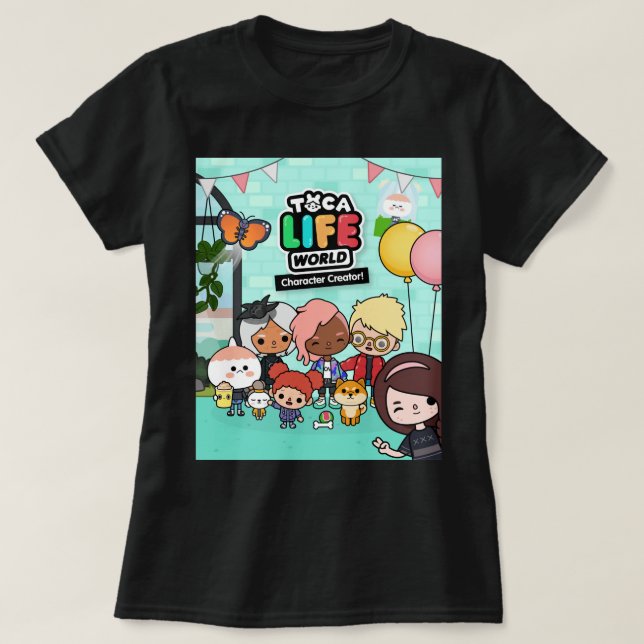 Camiseta Retro musical Manga Toca Boca Anime Cute Gif (Diseño del anverso)