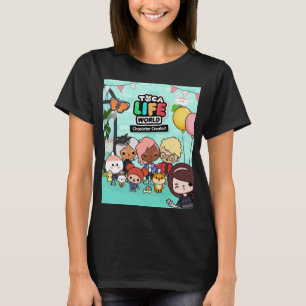 Camiseta Retro musical Manga Toca Boca Anime Cute Gif