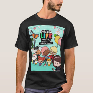 Camiseta Retro musical Manga Toca Boca Anime Cute Gif