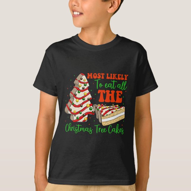 Camiseta Retro Muy Probable De Comer Todo El Árbol De Navid (Anverso)
