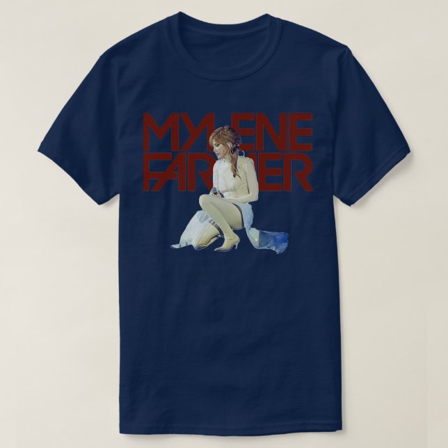 Camiseta Retro Mylene Farmer Regalos de ídolos (Diseño del anverso)