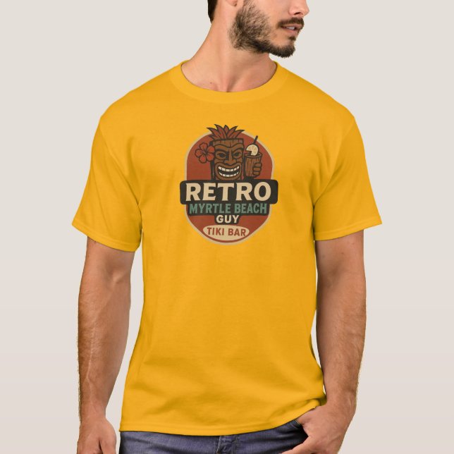 Camiseta Retro Myrtle Beach Guy Tiki Bar (Anverso)