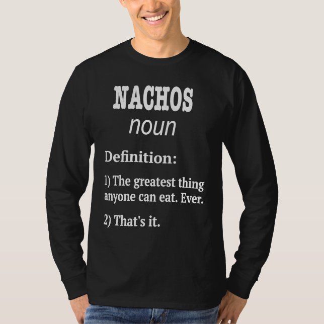 Camiseta Retro Nachos Design  Nachos Fan Fake Definition (Anverso)