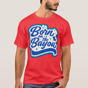 Camiseta Retro nacido en el arte de la palabra básica Louis