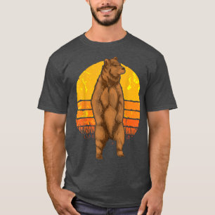 Camiseta Retro Nature Bear Lover Forest Animal Lover Brown